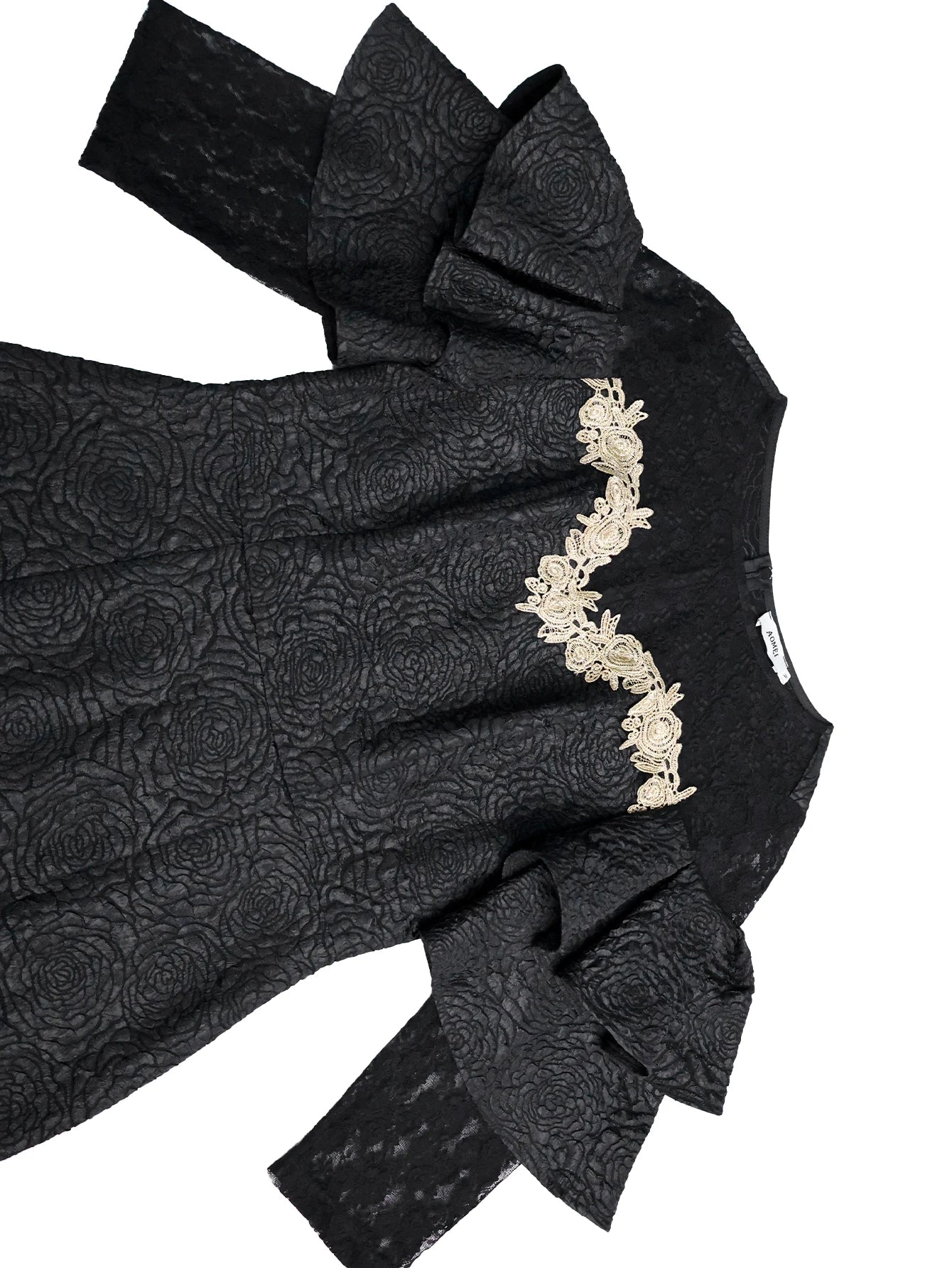 FZ Women's Butterfly 3/4 Sleeve High Waist Package Hip Evening Dress