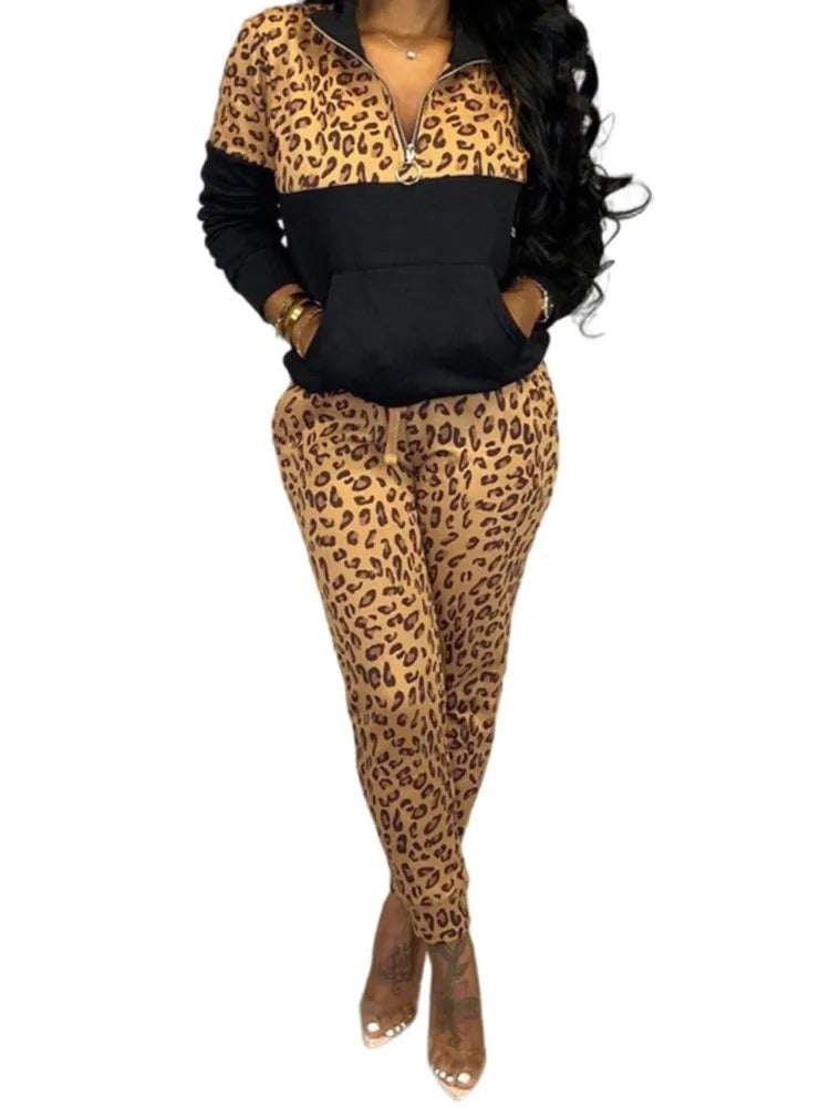 FZ Women's Matching Sets Stripe Print Two Pieces Pants Suits - FZwear