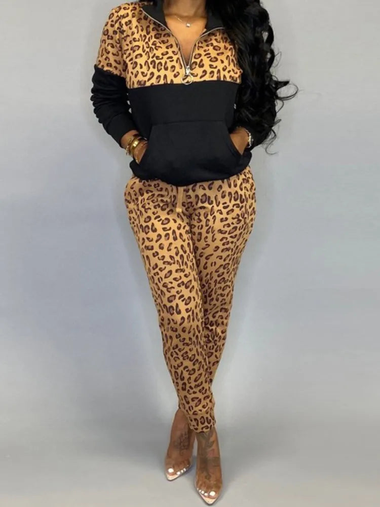 FZ Women's Matching Sets Stripe Print Two Pieces Pants Suits - FZwear