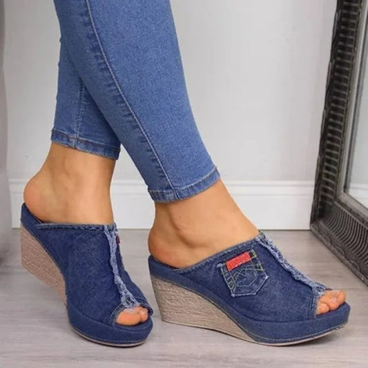 FZ Women's Retro Wedge Platform Peep Toe High Heels Sandals - FZwear