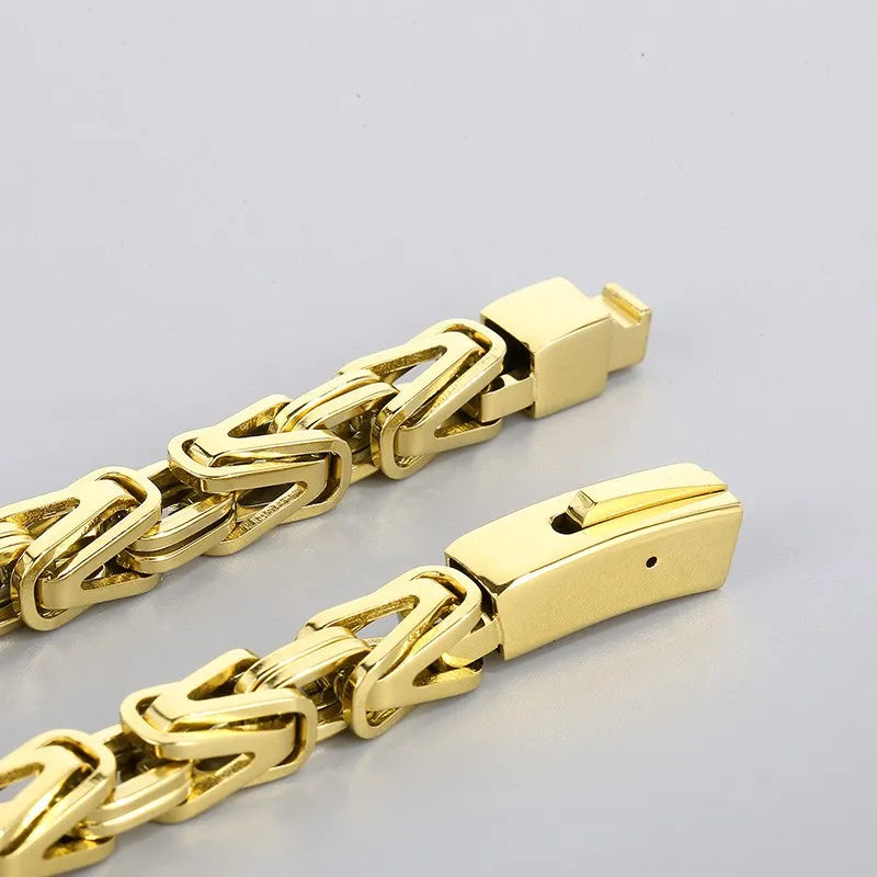 FZ 65cm Stainless Steel Multiple Color Byzantine Chain Necklace DSers