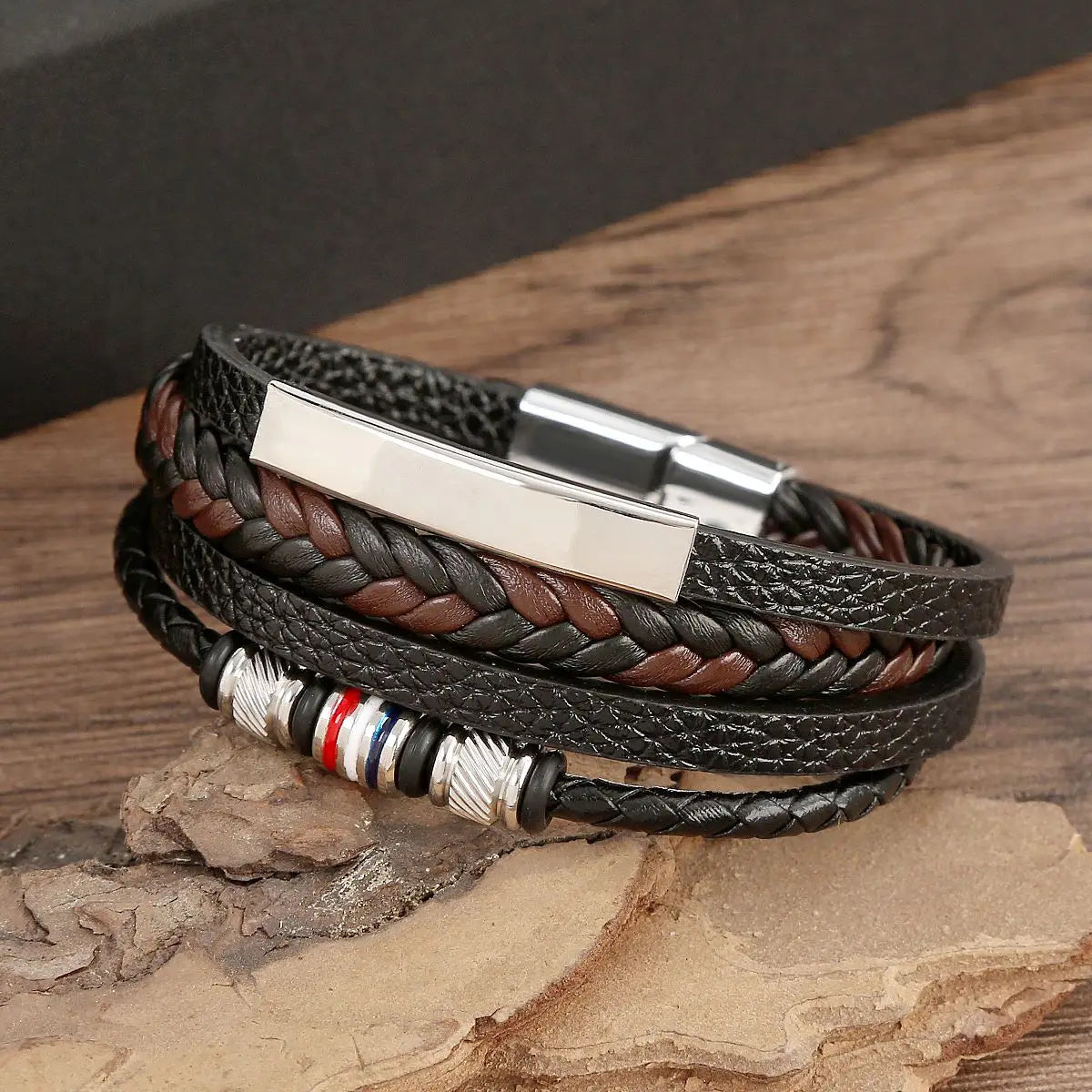 FZ 4 Layer Braided Stainless Steel Trendy Bracelets - FZwear