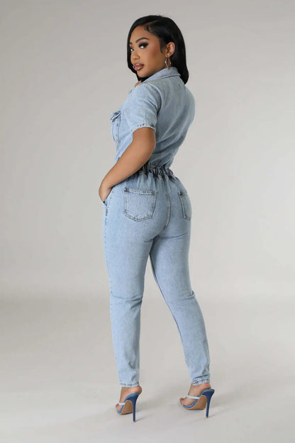 FZ Women's Spring Style Slim Pencil Denim Jumpsuit - FZwear