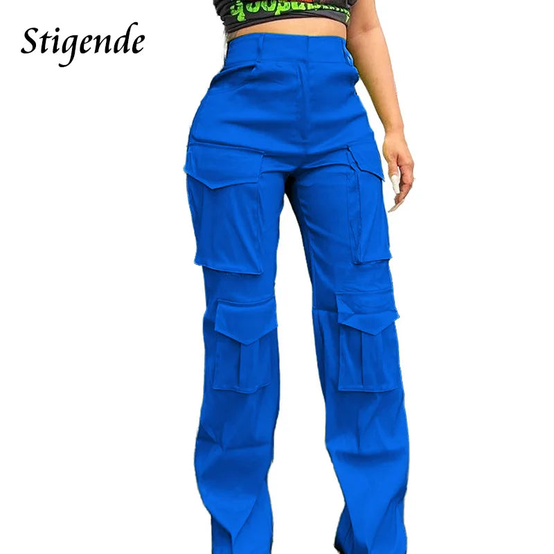 FZ Women's Wide Leg  Stretch Straight Pocket Loose Streetwear Cargo Pants DSers
