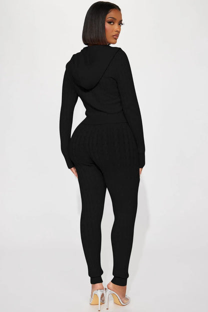 FZ Women's Solid Knitting Two Piece Skinny Pants Suit - FZwear