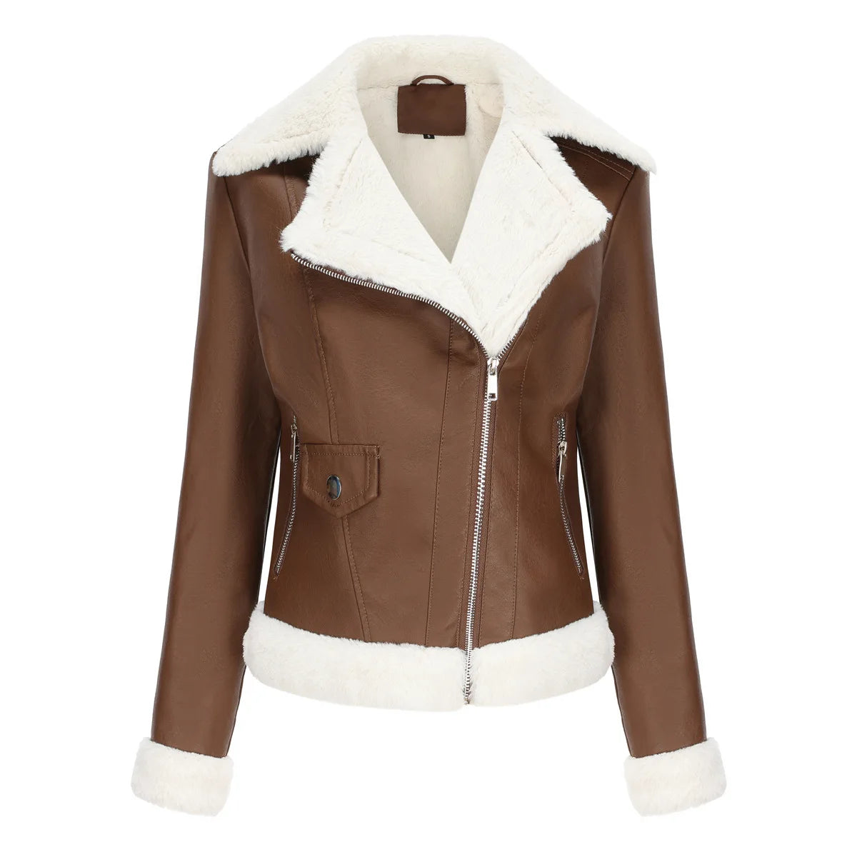 FZ Women's Faux Leather Cold Coat Jacket