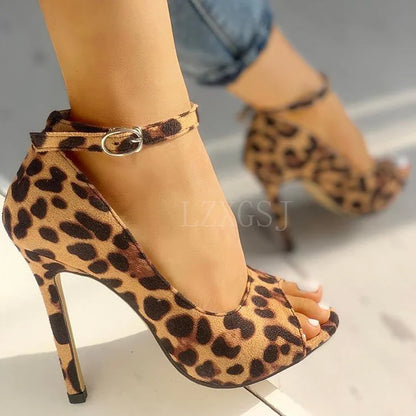FZ Women's Leopard Print High Heels Shoes