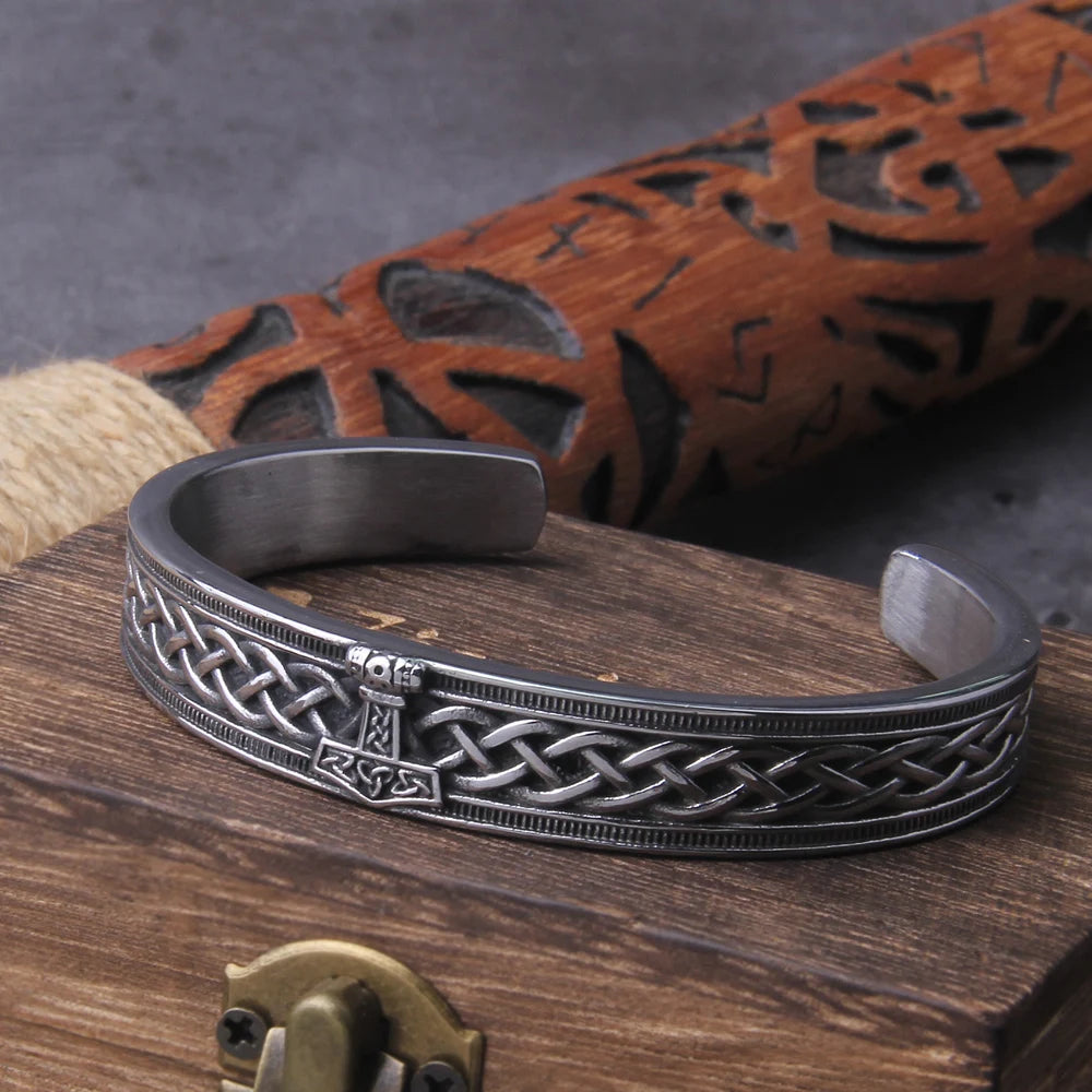 FZ Stainless Steel Nordic Rune Viking Bracelet
