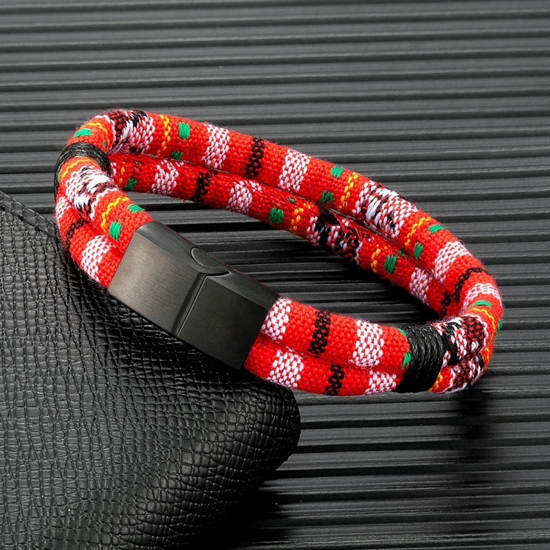 FZ Stainless Steel Surfer Waterproof Rope Bracelet