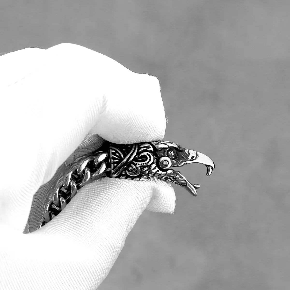 FZ Stainless Steel Never Fade Raven Head Bracelet - FZwear