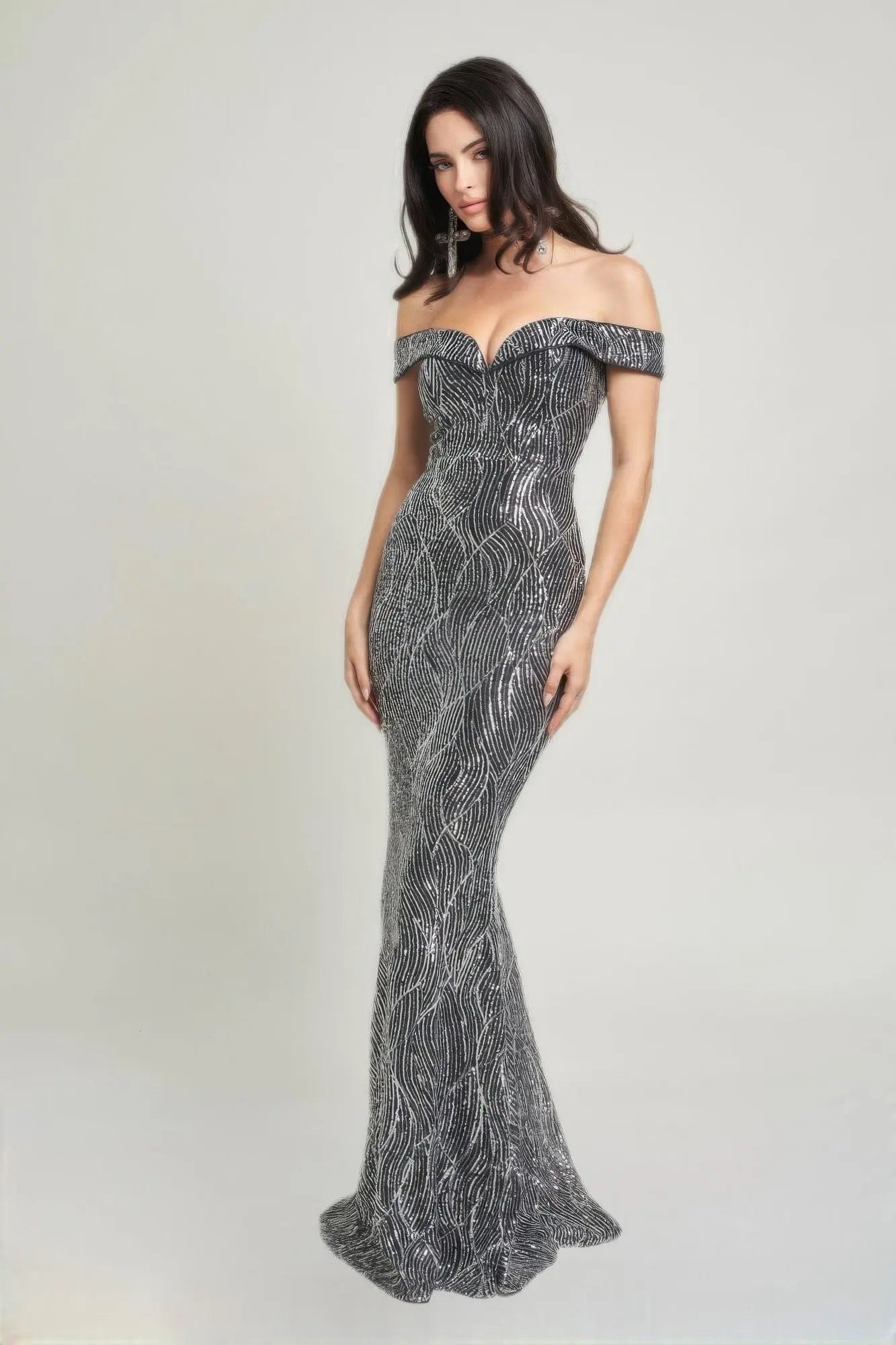 Sirene Sequins Maxi Dress CCWHOLESALECLOTHING