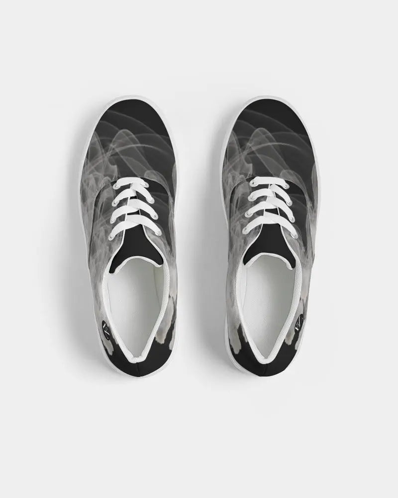 Smoking the highest Men's Lace Up Canvas Shoe Kin Custom