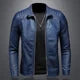 FZ Men's Stand-up Collar PU Leather Jacket