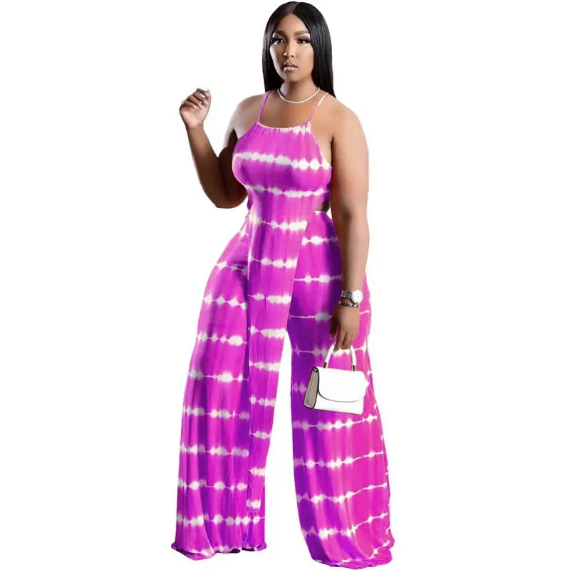 Summer Women Two Piece Set Elegant Print Holiday Beach Outfits Top + Loose Wide Leg Pants Suits Matching Sets Sexy Club Outfits FZwear