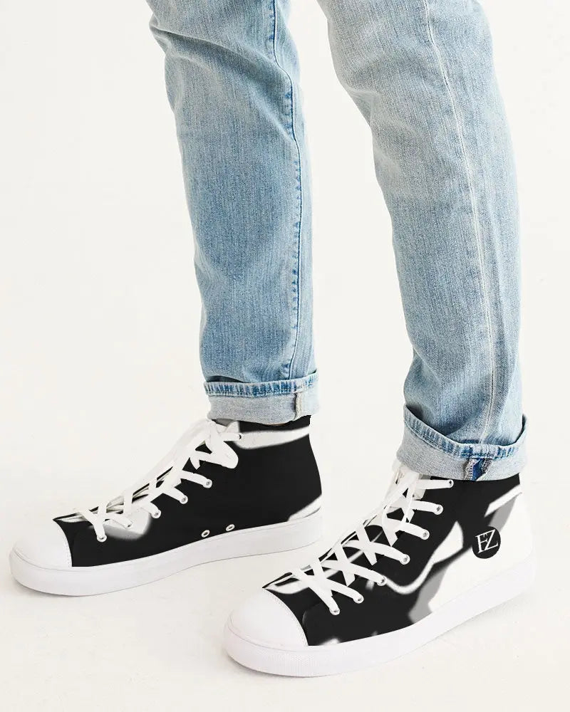 THE WHITE BULL Men's Hightop Canvas Shoe Kin Custom