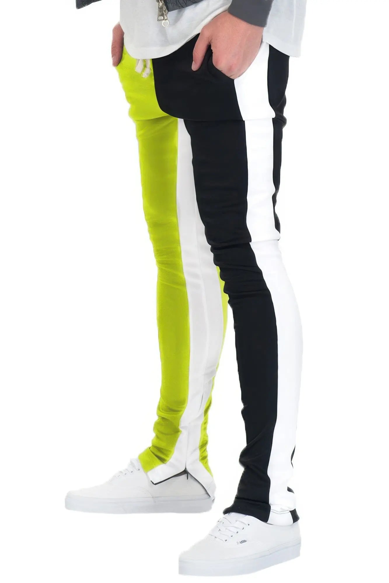 Two Tone Color Block Track Pant Jogger CCWHOLESALECLOTHING