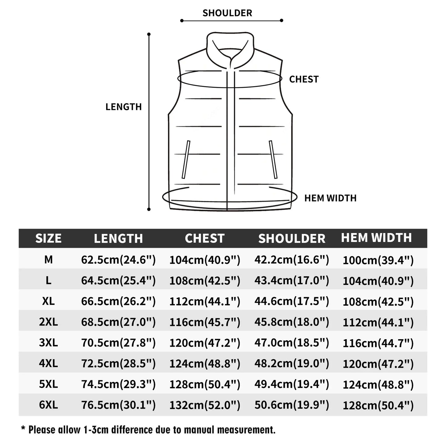 Unisex Lightweight All Over Printing Stand Collar Zip Up Puffer Vest popcustoms