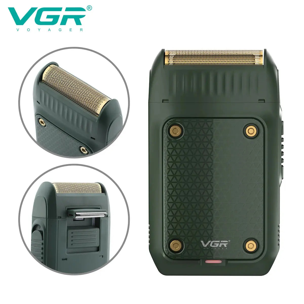 VGR Electric Razor Professional Shaver Portable Shaving Machine Mini Beard Trimmer Razor Reciprocating Shaver for Men V-353 FZwear