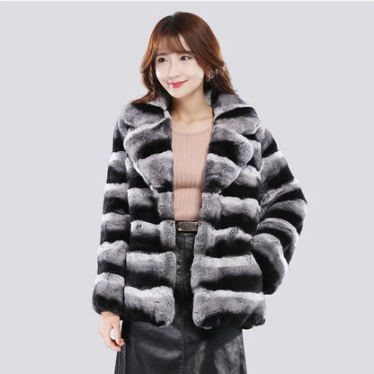 Winter Women Clothing Fur Coat Mink Jacket Mink Fur Short Mink Jacket Casual Zimo