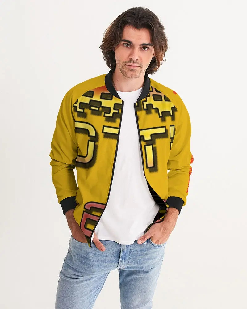 YELLOW ZONE Men's Bomber Jacket Kin Custom