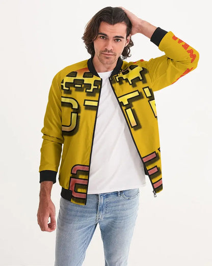 YELLOW ZONE Men's Bomber Jacket Kin Custom