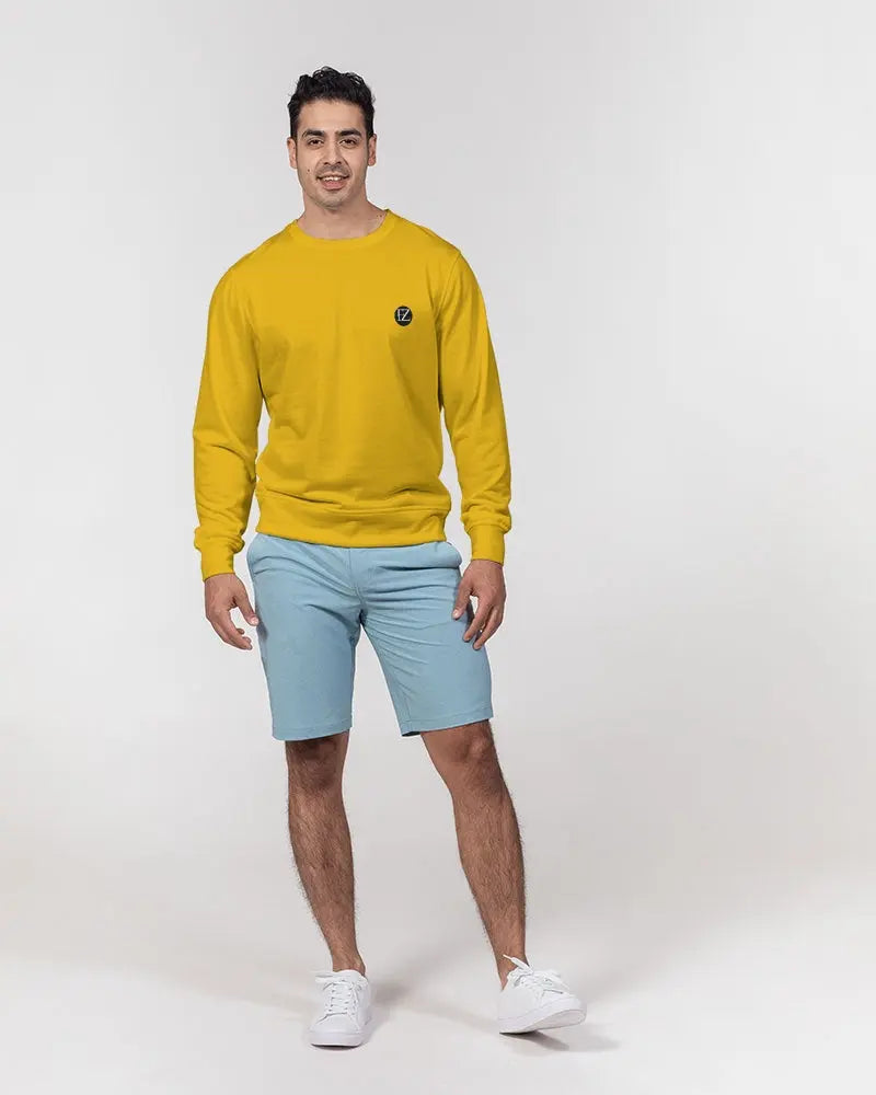 YELLOW ZONE Men's Classic French Terry Crewneck Pullover Kin Custom