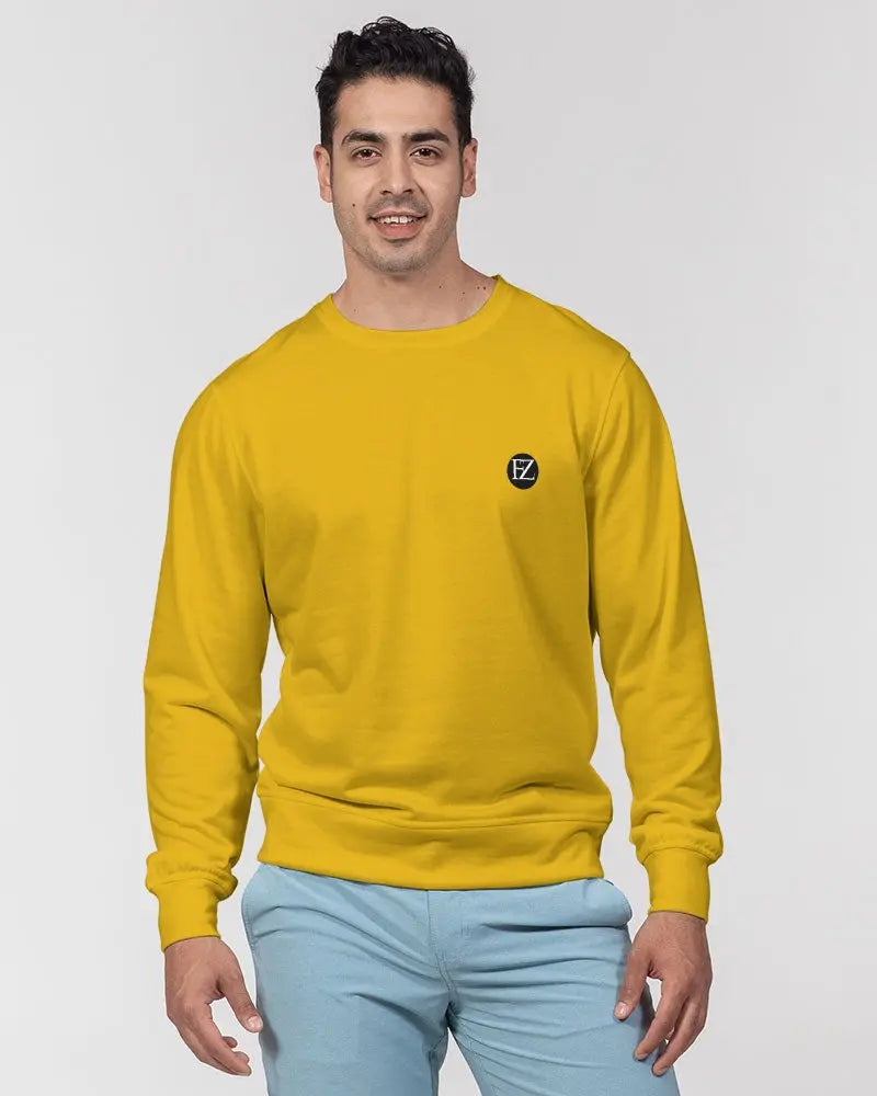 YELLOW ZONE Men's Classic French Terry Crewneck Pullover Kin Custom