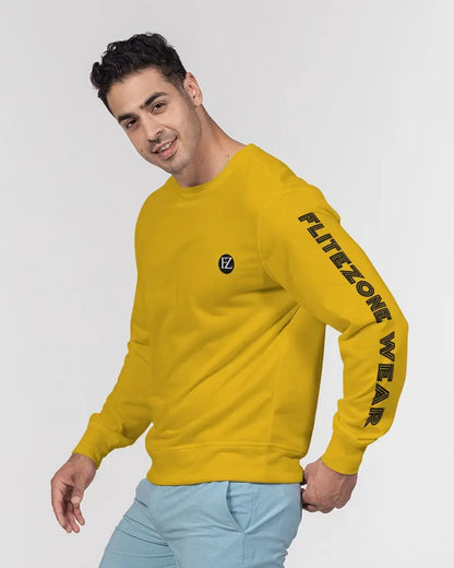 YELLOW ZONE Men's Classic French Terry Crewneck Pullover Kin Custom