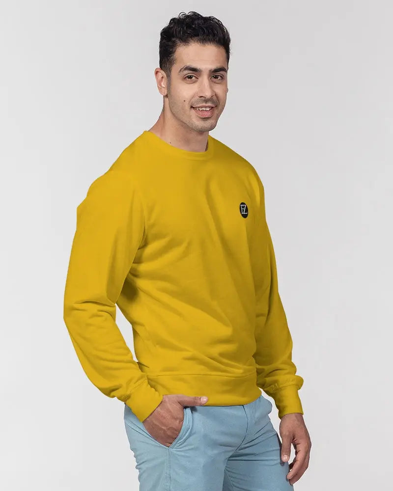 YELLOW ZONE Men's Classic French Terry Crewneck Pullover Kin Custom