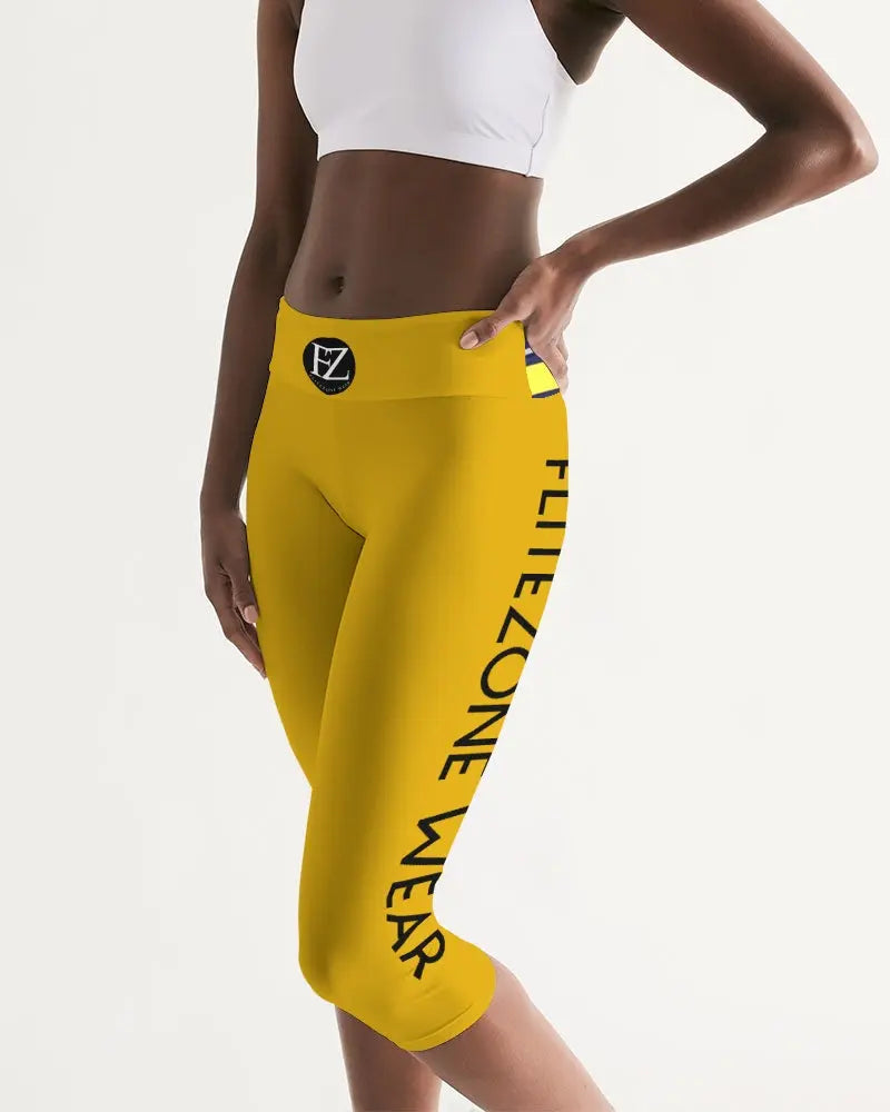 YELLOW ZONE Women's Mid-Rise Capri Kin Custom