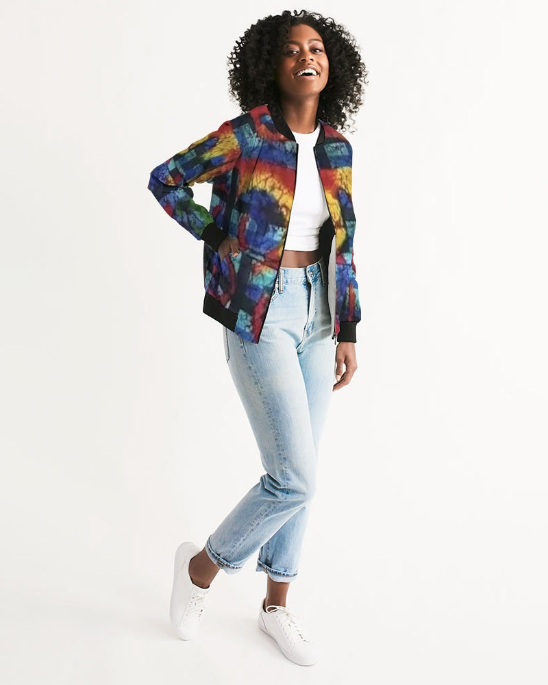 FZ AFRICAN ABSTRACT PRINT Women's Bomber Jacket