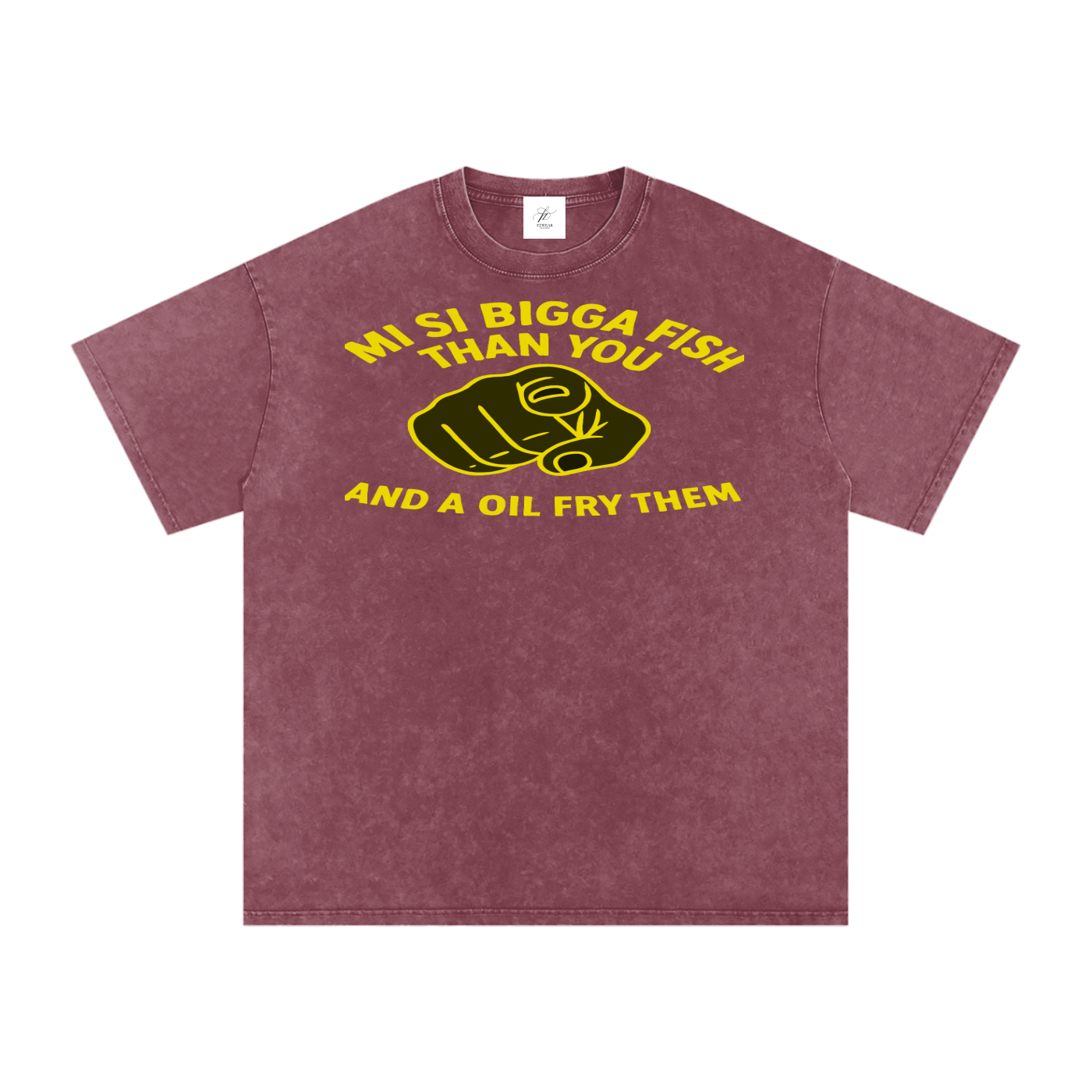 FZ Unisex Acid Wash Fry Oversize Tee