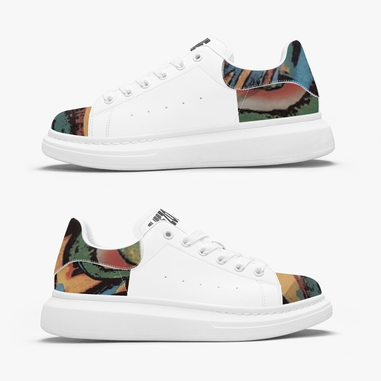 FZ Safari Print Leather Oversized Sneakers - FZwear