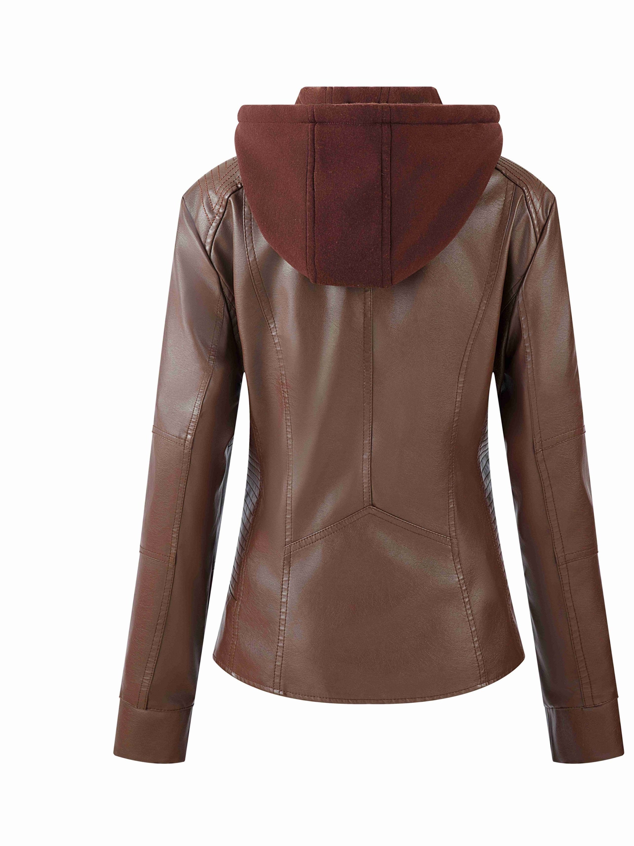 FZ Women's Detachable Hood PU Jacket