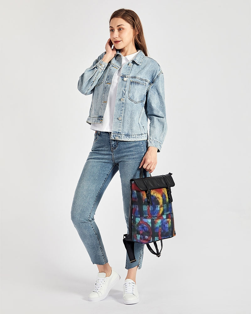 FZ AFRICAN ABSTRACT PRINT Casual Flap Backpack - FZwear