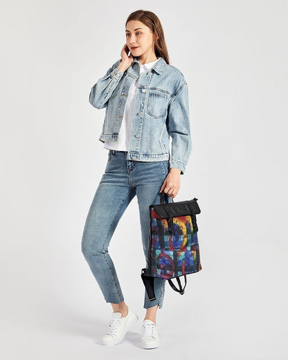 FZ AFRICAN ABSTRACT PRINT Casual Flap Backpack