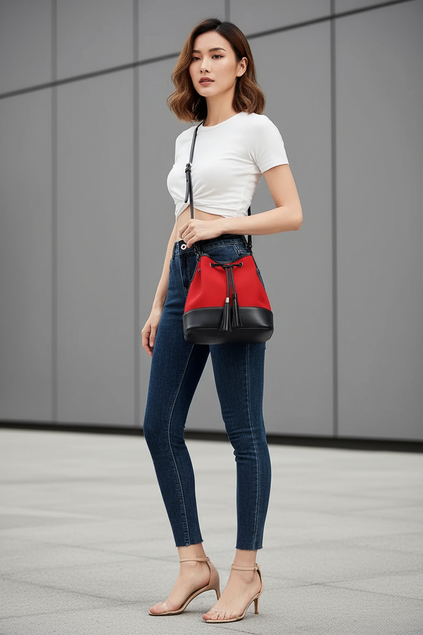 Asian model - Crossbody - Minimalist Exterior