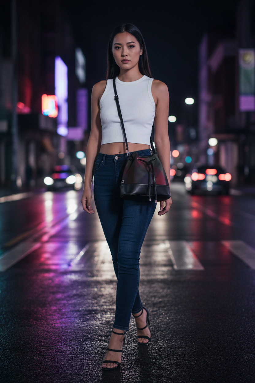 Asian model - Crossbody - Night Street