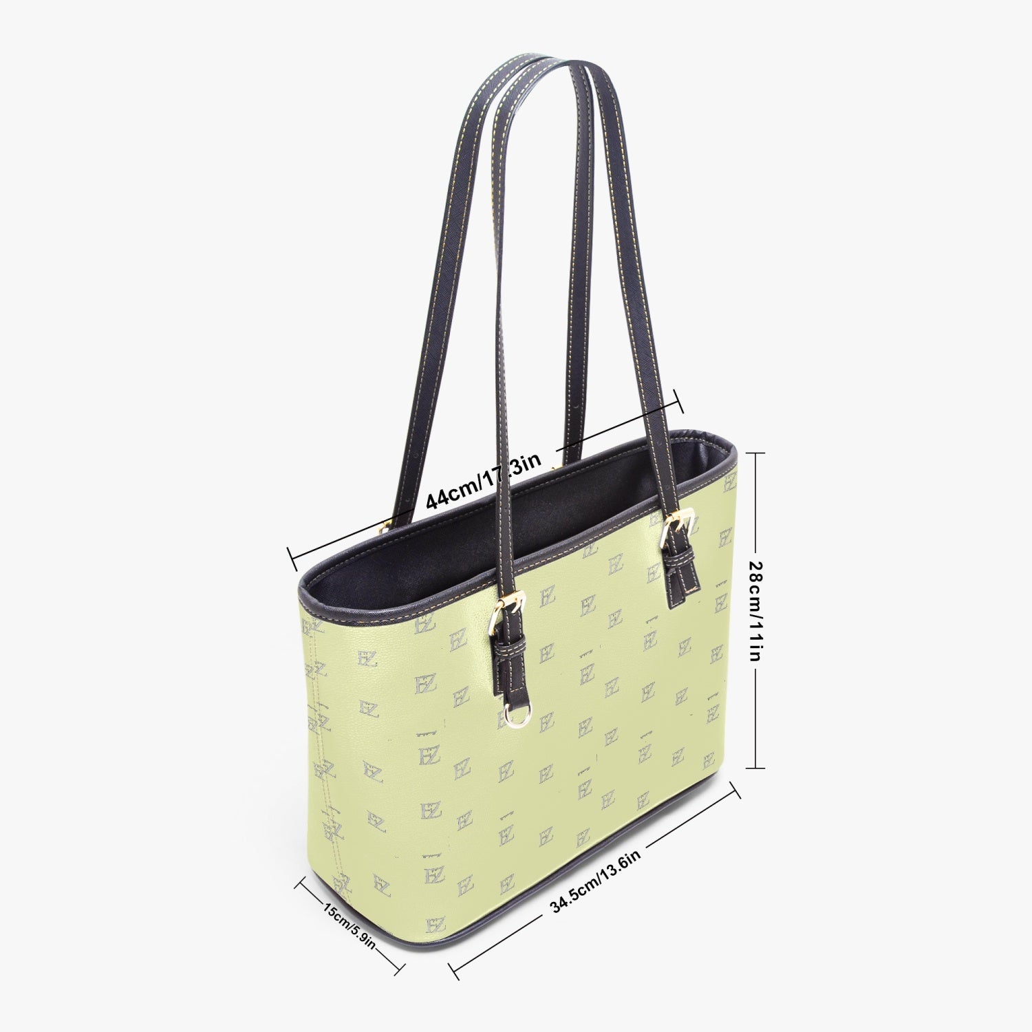 FZ Women's Large Leather Tote Bag JetPrint