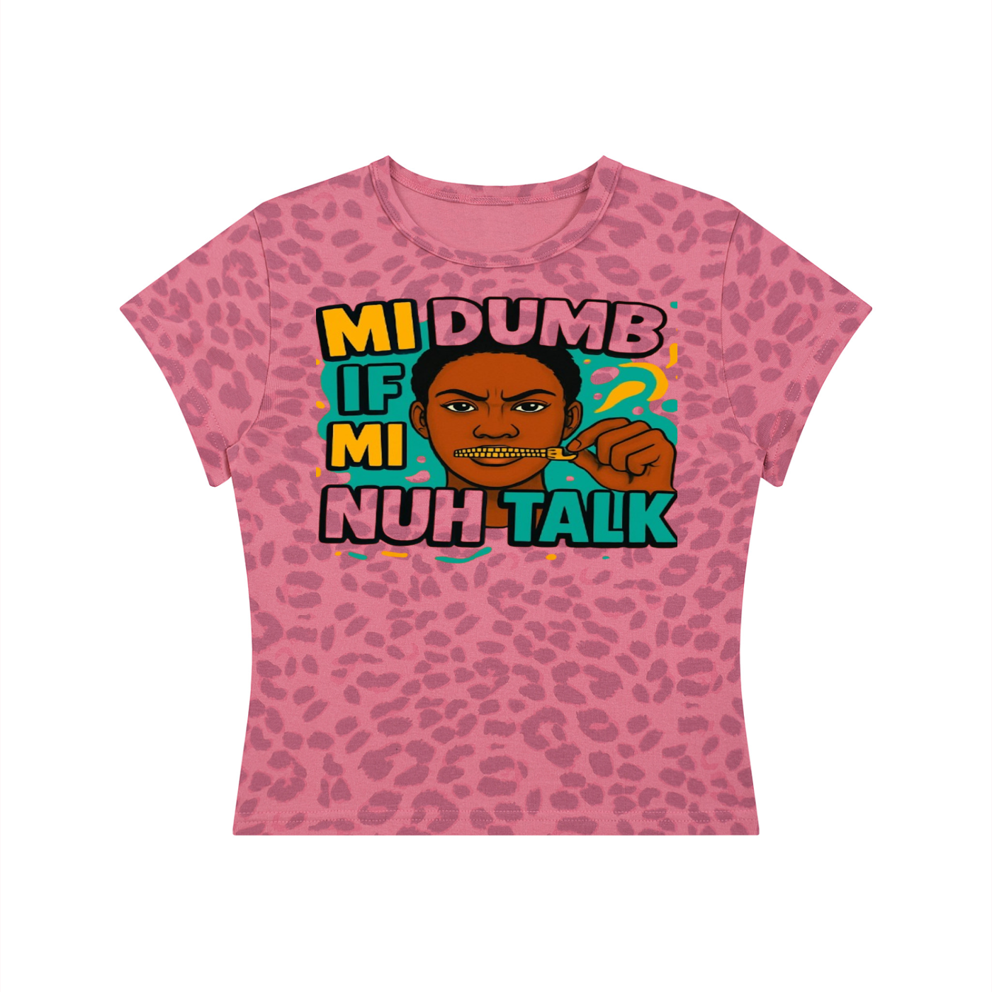 FZ Women’s Leopard Print Dumb Crop Tee
