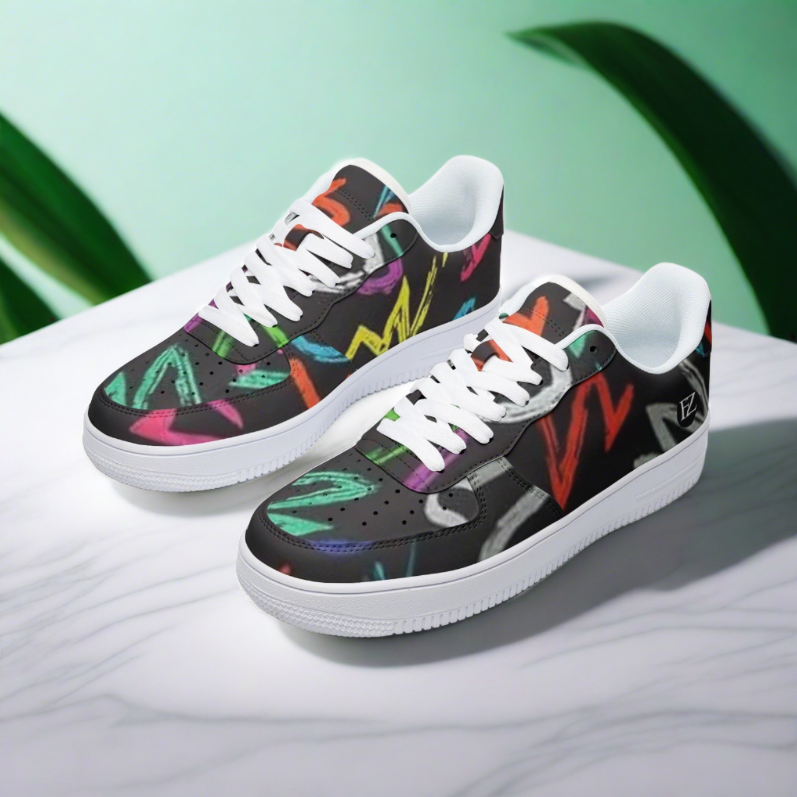 FZ African Print Unisex Low Top Leather Sneakers - FZwear