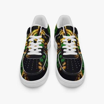 FZ Unisex African Print Low-Top Leather Sports Sneakers - FZwear