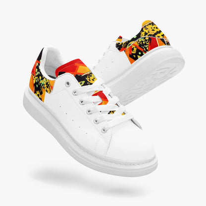 FZ Unisex African Print Leather Oversized Sneakers - FZwear