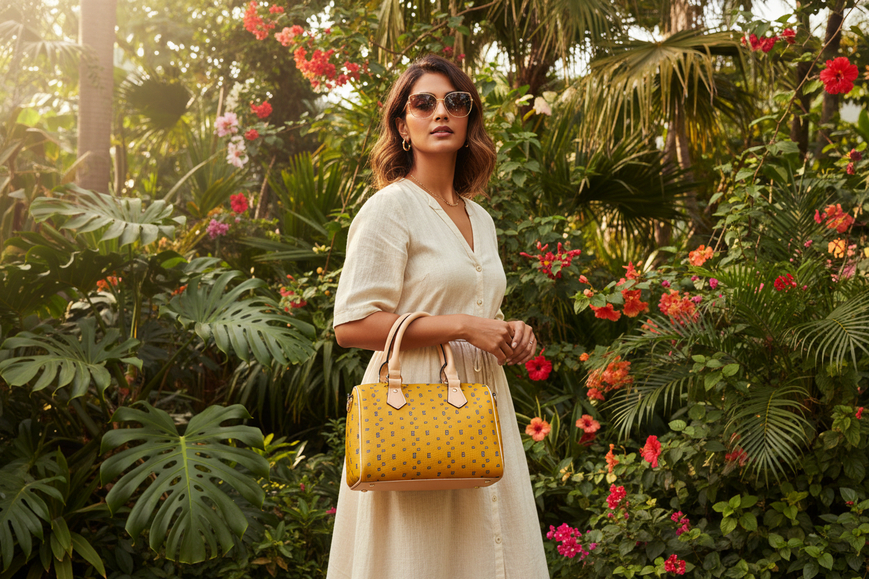 Bag 4 - Mustard Blue Monogram