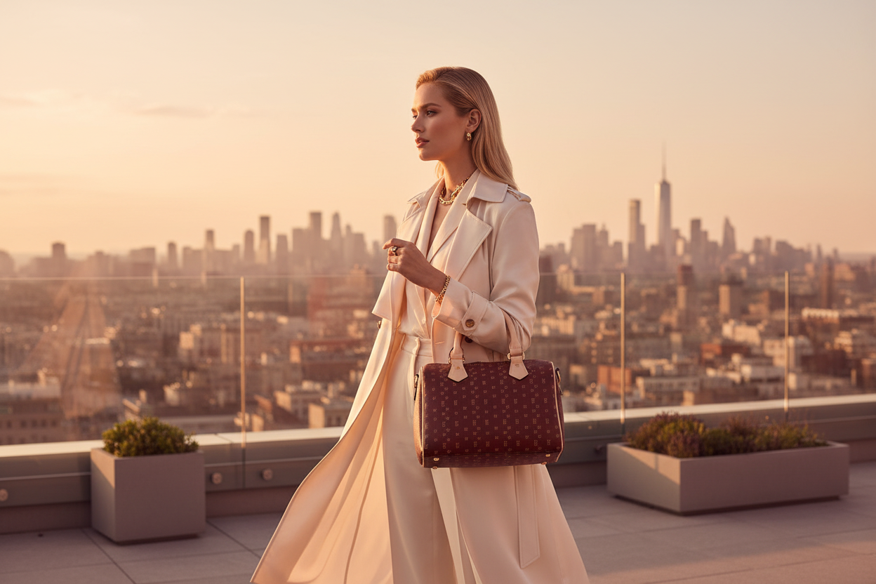 Bag 5 - Burgundy Beige Monogram