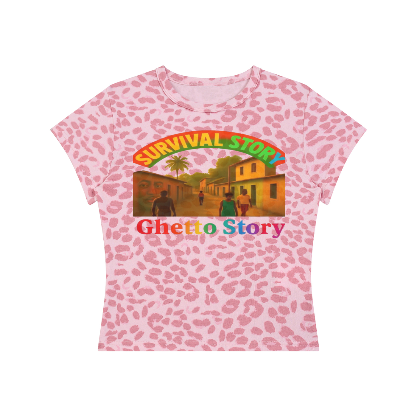 FZ Women’s Leopard Print Ghetto Crop Tee