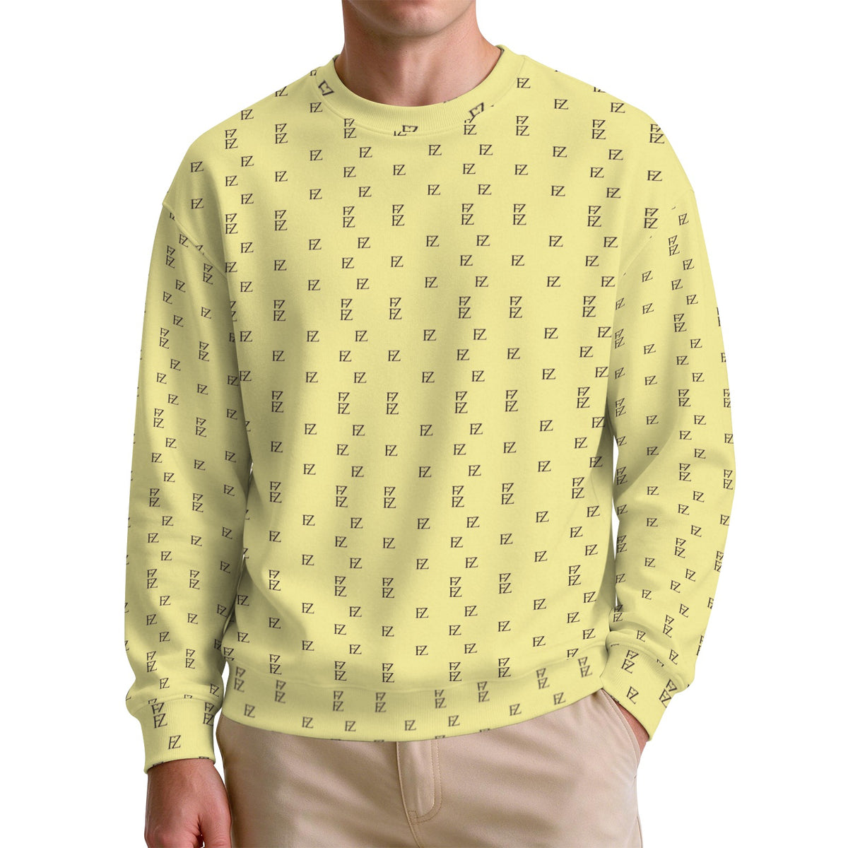 FZ Men's Original Monogram Crewneck Sweater Pullover