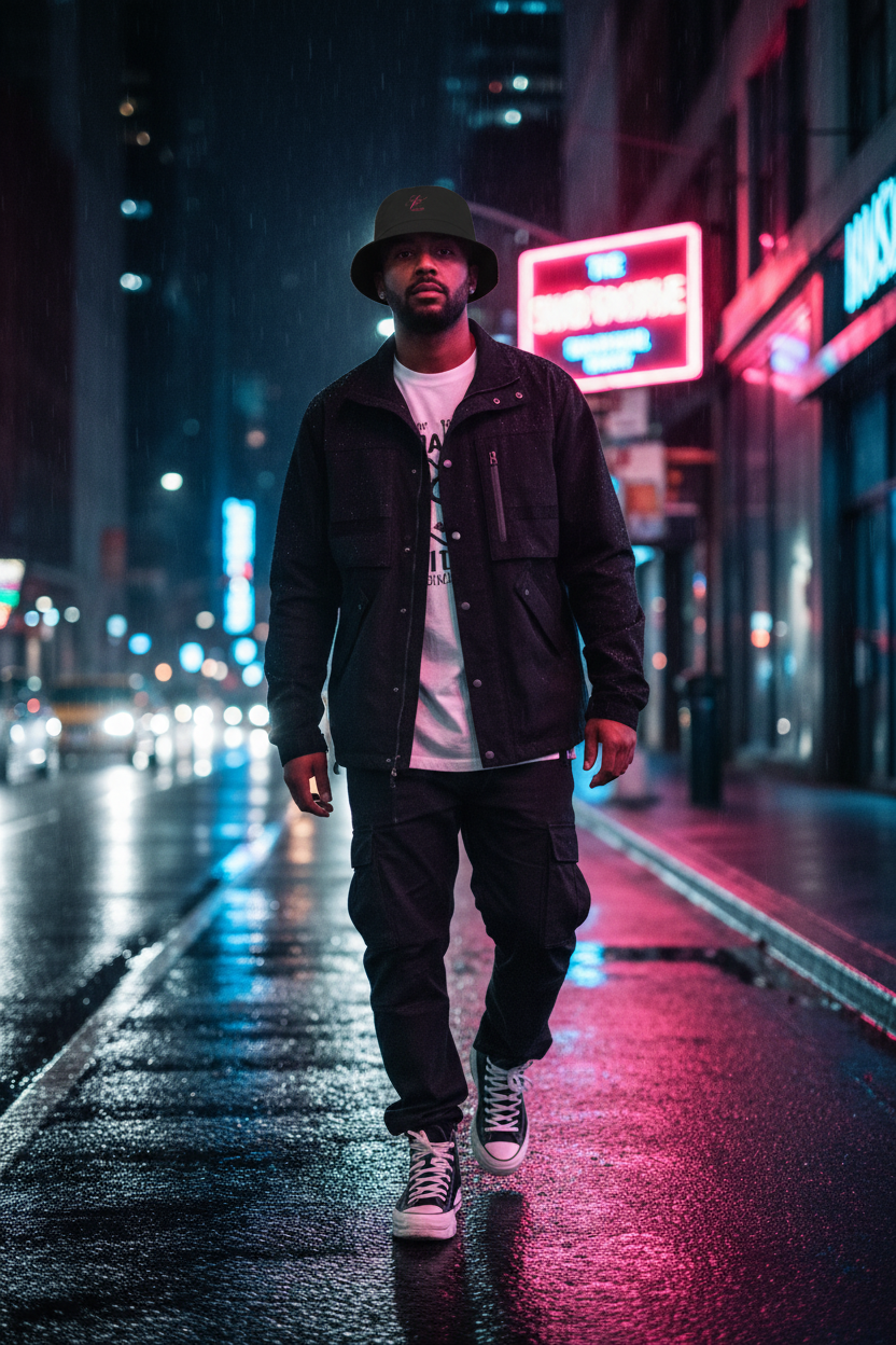 Black bucket hat - man lifestyle