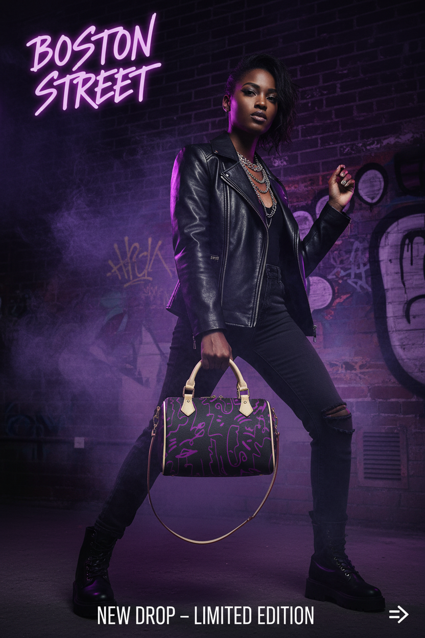 Black Purple Graffiti - Cream Handles TikTok Ad
