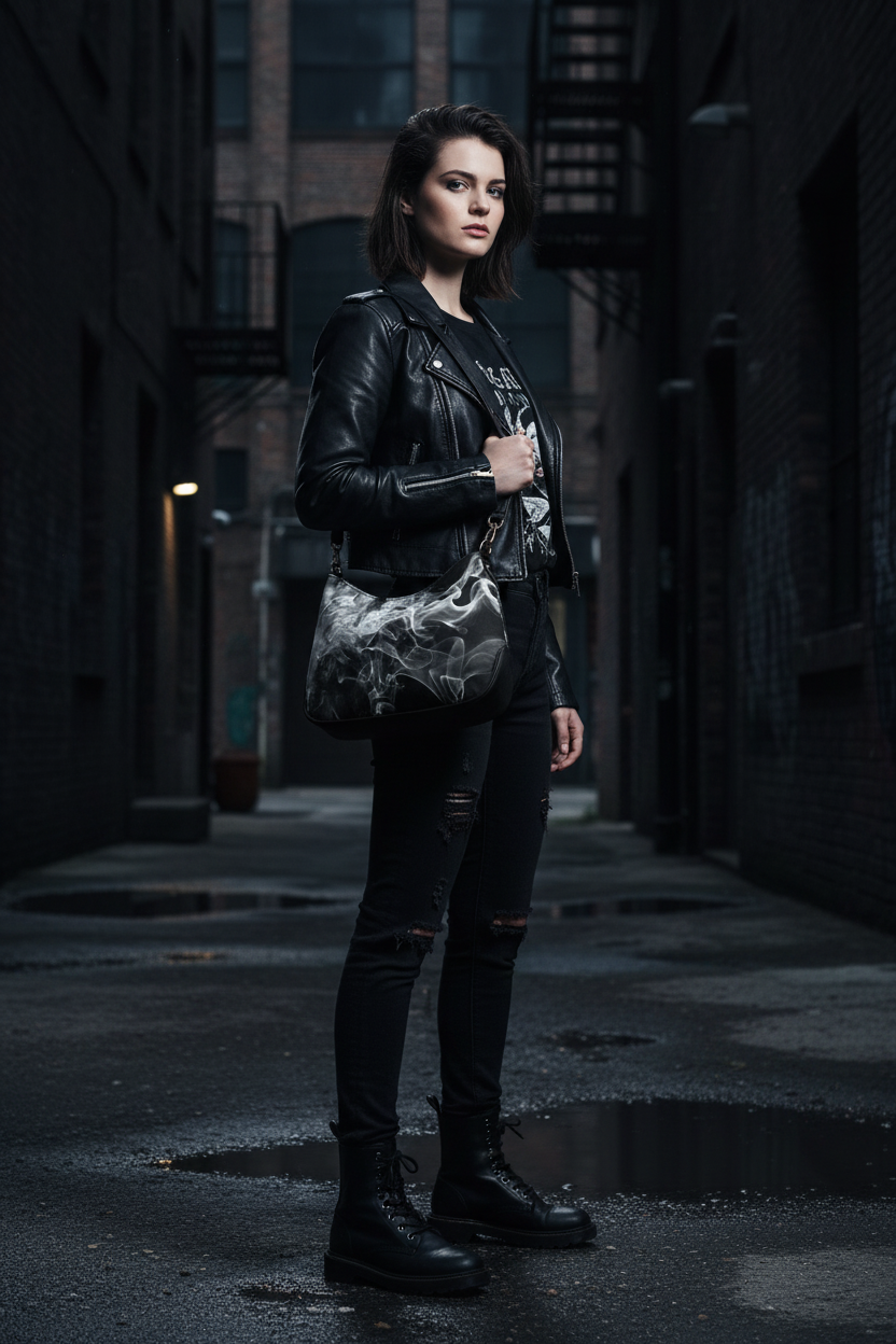 Black White Smoke Bag - Alley